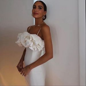 ZARA ✨ Satin Effect Fleurette Ruffle Mini Dress Size: Small/Medium